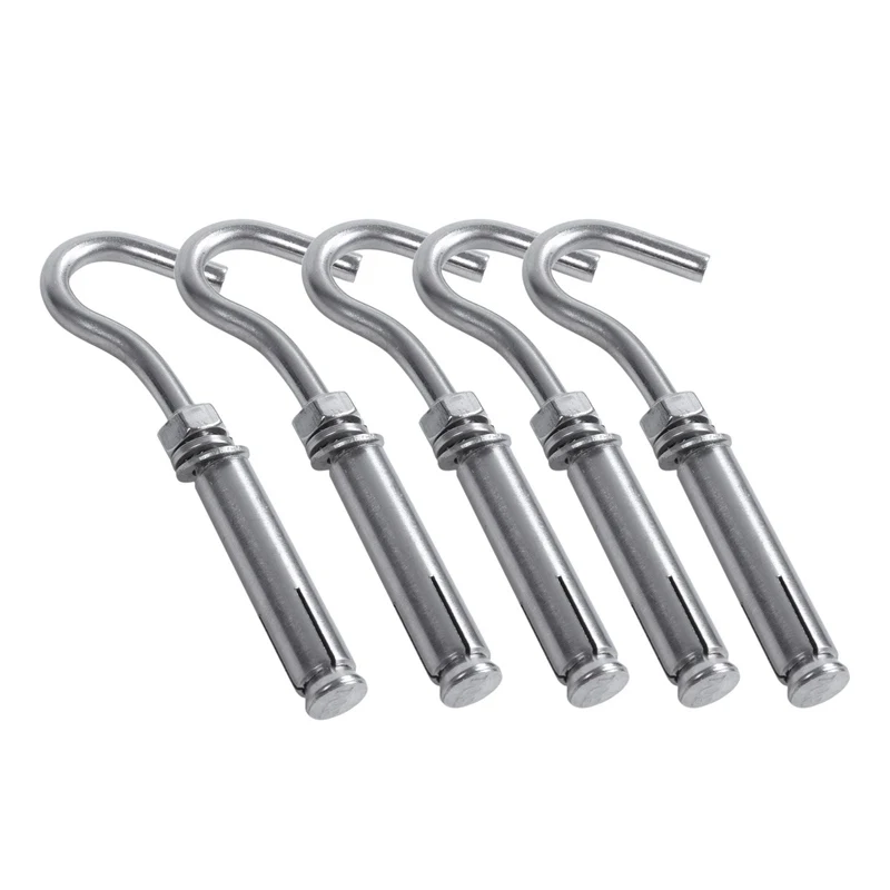 

Promotion! Pack of 5 M6 304 Stainless Steel Expansion Screw Open Cup Hook Archor Bolts