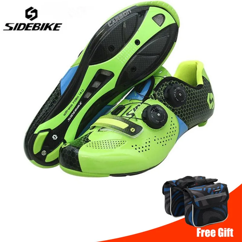 add bag Sidebike/велосипедная обувь; дорожный набор с педалью; мужские кроссовки из углеродного волокна; Sapatilha Ciclismo; самоблокирующаяся велосипедная обувь; кроссовки - Цвет: add bag