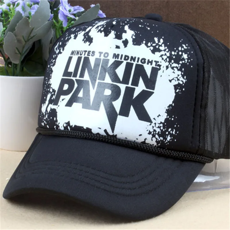 Новая Кепка с принтом Linkin Park, детская бейсболка, модная уличная солнцезащитная Кепка для мальчиков и девочек, пляжный козырек, кепка, 3-10 сетка для ребенка
