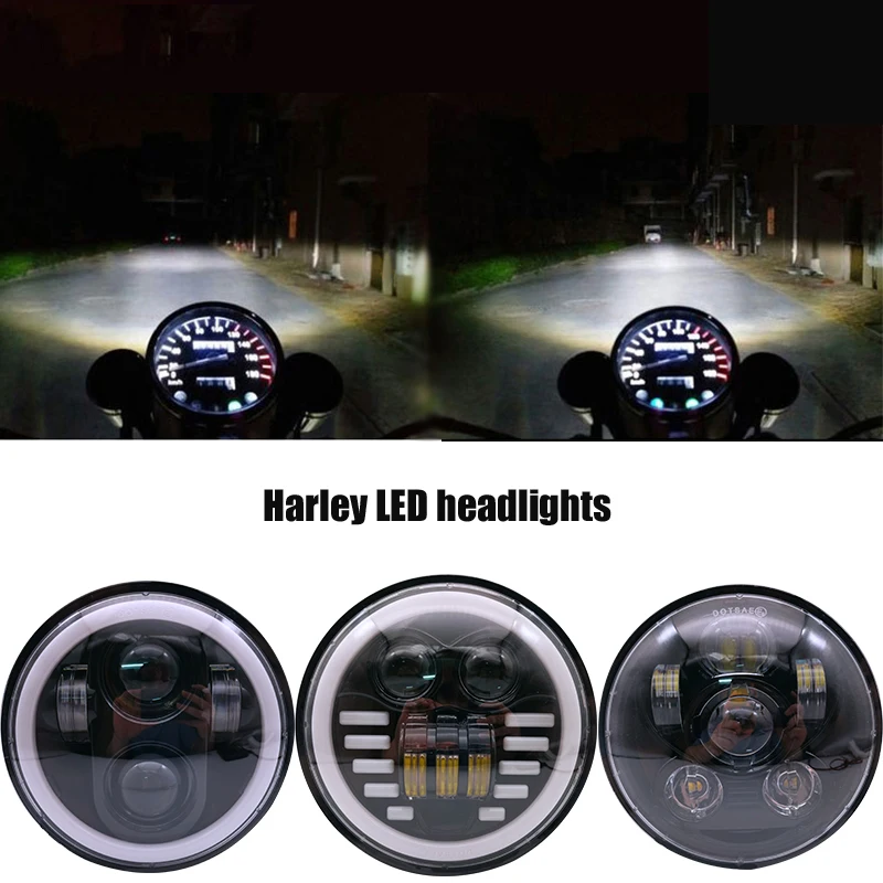 

5.75 Inch 180W LED Motorcycle Headlights Projector Lens DRL Highlight Daytime Running Light