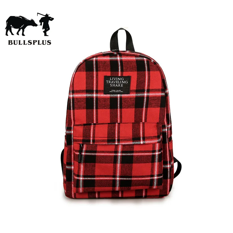 canvas plaid outdoor mummy bag Korean 