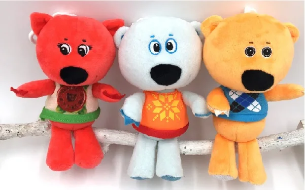 3 шт./компл.(12 см) с рисунками российского производства Mimi мишки BeBe медведи Фрэнни Bjorn баки Teddy Bear Плюшевые игрушки подвесной зажим брелок подарок для детей