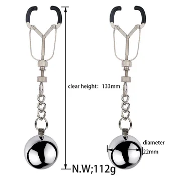 Bdsm Bondage Adults Games Sex Toys of Clamp Nipple Sexy Accessories with Metal Ball for Men Women Gay Fetish Breast Stimulation 3
