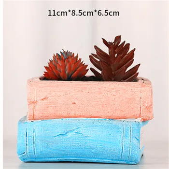 

Diy Creative 3d Book Craft Clay Mould Concrete Flower Pot Silicone Mold for Home Desktop Decorating