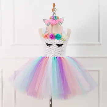 

Hot Selling Handmade Gauze Princess Tutu Send Hair Accessories Girls Dress Europe And America Childrenswear