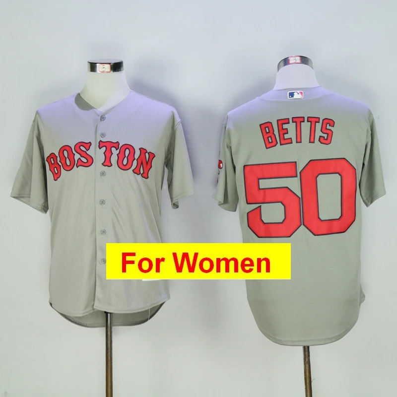 Черный Для женщин Boston Mookie Betts Xander Bogaerts J.D. Martinez Andrew Benintendi Chris Sale Jackie Bradley Flex& Cool Base Jersey - Цвет: Черный