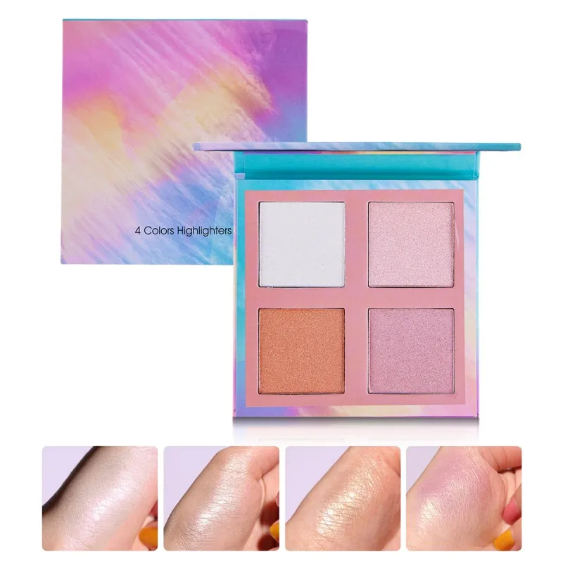 

3 In 1 Highlighter Eyeshadow Blush Palette Long-lasting Waterproof Brighten Skin Color Eye Shadow Blusher