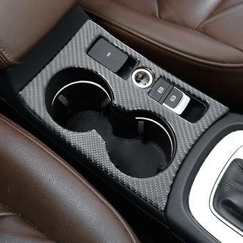 

Carbon Fiber Console Water Cup Holder Decoration Frame Trim For Audi Q3 2013-2016 Gear Cover Sticker Interior Accessories