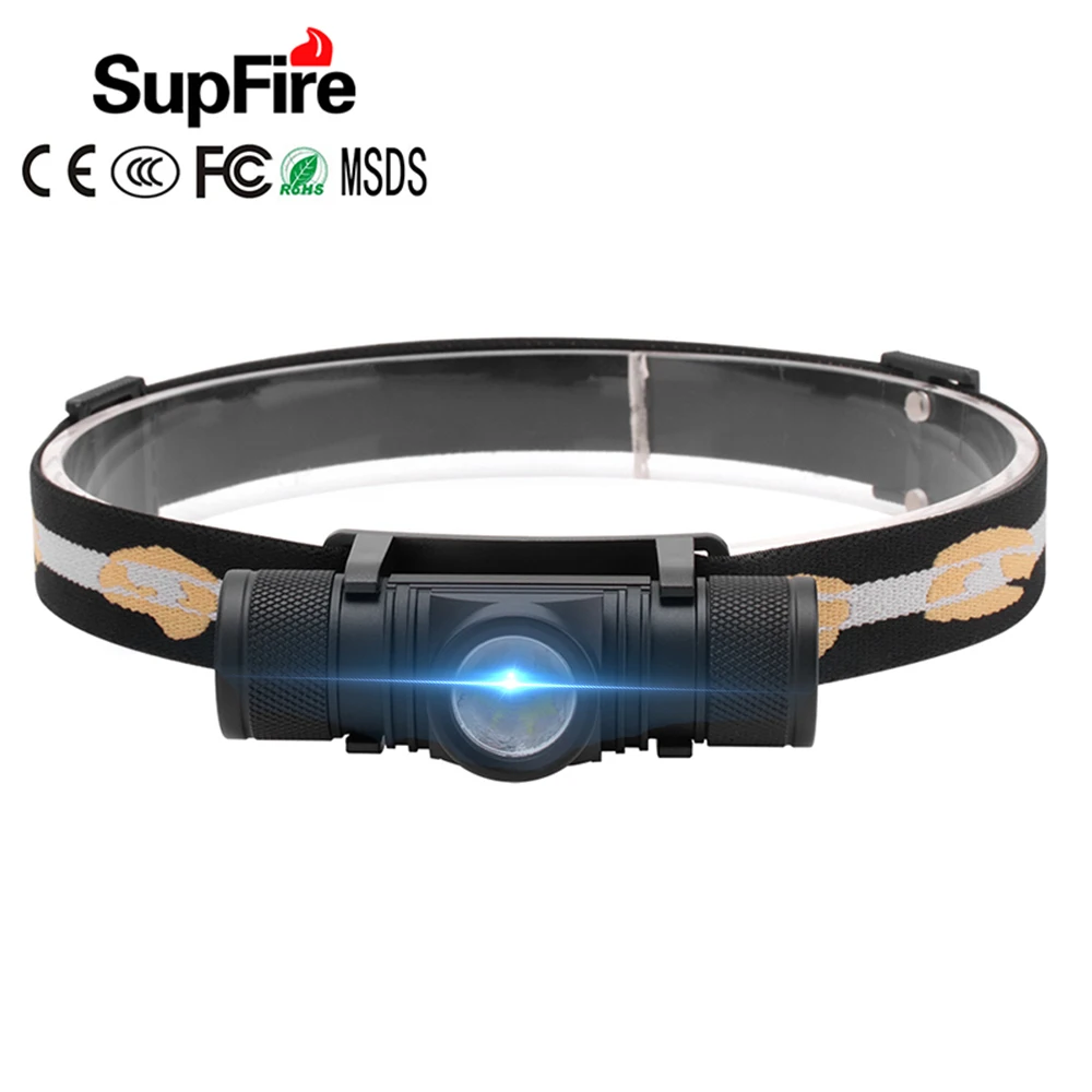 Supfire светодиодный головной светильник XM-L2 USB Перезаряжаемые головной светильник 3000lm 18650 вспышка светильник S1 для Nitecore Fenix конвой Sofirn