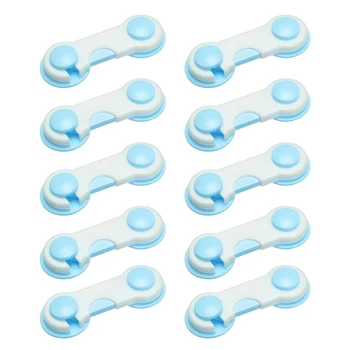 

uxcell 10 pcs Cabinet Locks Pitch 30mm Childproof Cabinet Latch Multi Use Latches Blue