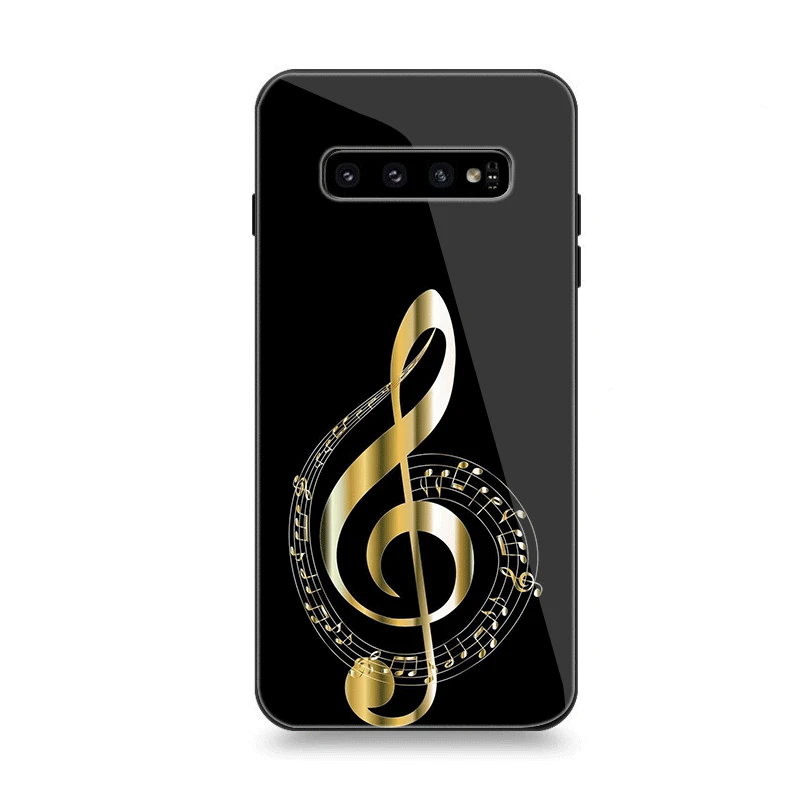Чехол стекло для samsung A10 A20 A30 A40 A50 A60 A70 S7 Edge S8 Plus Note 8 9 S10 Чехол I Love старая музыкальная нота