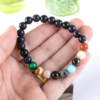 

Eight Planets Bead Bracelet For Men Natural Stone Universe Yoga Solar Chakra Bracelet For Women Jewelry Accessary Gifts Hot Sale