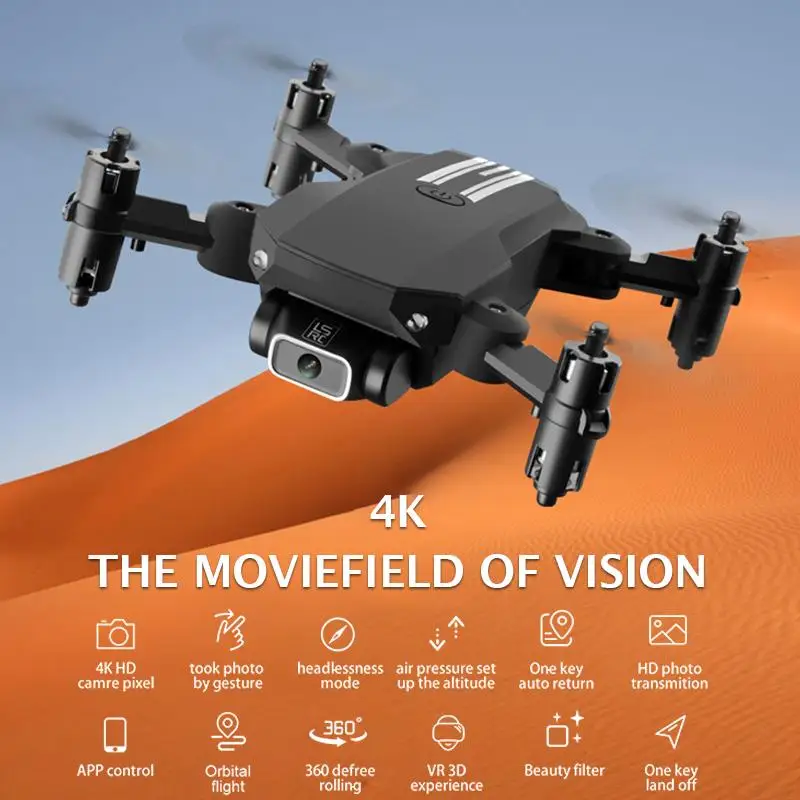 

LS-MIN Mini Drone WiFi FPV Altitude Hold Foldable 6-Axis Gyro RC Quadcopter with 480P/1080P/4K HD Camera for Kids & Adults