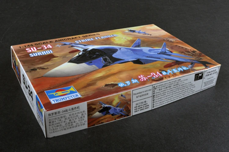 1: 144 масштаб Русский SUKHOI Su-34 Strike Flanker военный бомбардировщик сборка модель ручной работы игрушка для детей подарок
