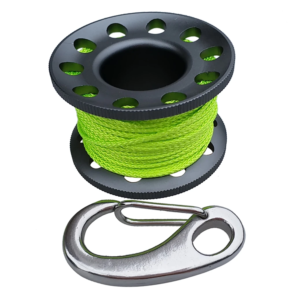 2 Scuba Reel With Egg Quick Link& Snap For Underwater Diving Water Sport Diving Guide Finger Spool 