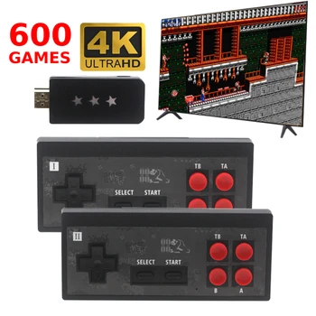 

Y2 HD PRO Mini 4K Video Game Console Dual Players and Retro Build in REAL 600 Classic Games + Wireless Controller HDMI/AV Output