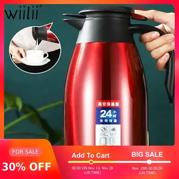 

2L Double Stainless Steel Coffee Pot Vacuum Insulation Water Kettle Portable Espresso Coffee Maker Kitchen Bar Coffeeware