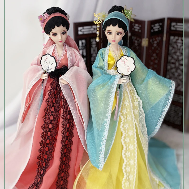 

Kawaii 30cm White Snake Chinese HanFu Jointed Girl Doll 12 Inch 1/6 Bjd Dolls Full Set Children Toys For Girls Christmas Gift