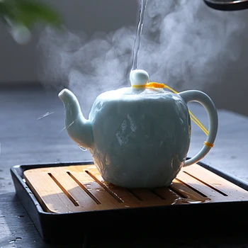 

Dehua Celadon Refined Teapot Chinese Style Ceramic Household Tea Set Teapot Tea Kungfu Black Tea Da Hong Pao Teaware