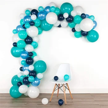 

100 Balloon Garland Kit Lake Blue, White,Birthday Party Decorations for Baby Shower, Engagement, Bridal Shower, Wedding Party