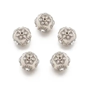 

5pcs/bag 20mm Handmade Round Indonesia Tibetan Beads Clay Loose Core for Jewelry DIY Making Bracelet