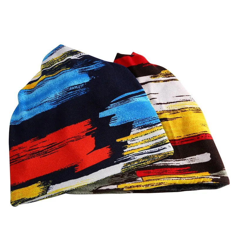 WZCX Геометрическая Печать Skullies Beanies шарф Многоцелевой держать тепло ветрозащитная унисекс зимняя Лыжная Шапочка