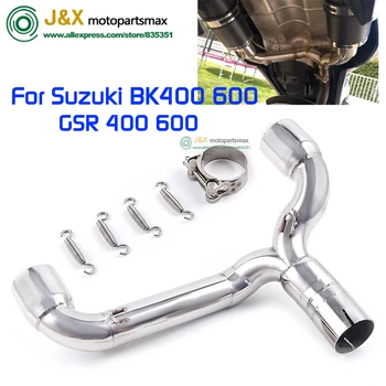 Slip-On For Suzuki GSR400 GSR600 BK400 BK600 GSR BK 400 600 Motorcycle Exhuast Escape Full Exhaust Middle Link Pipe