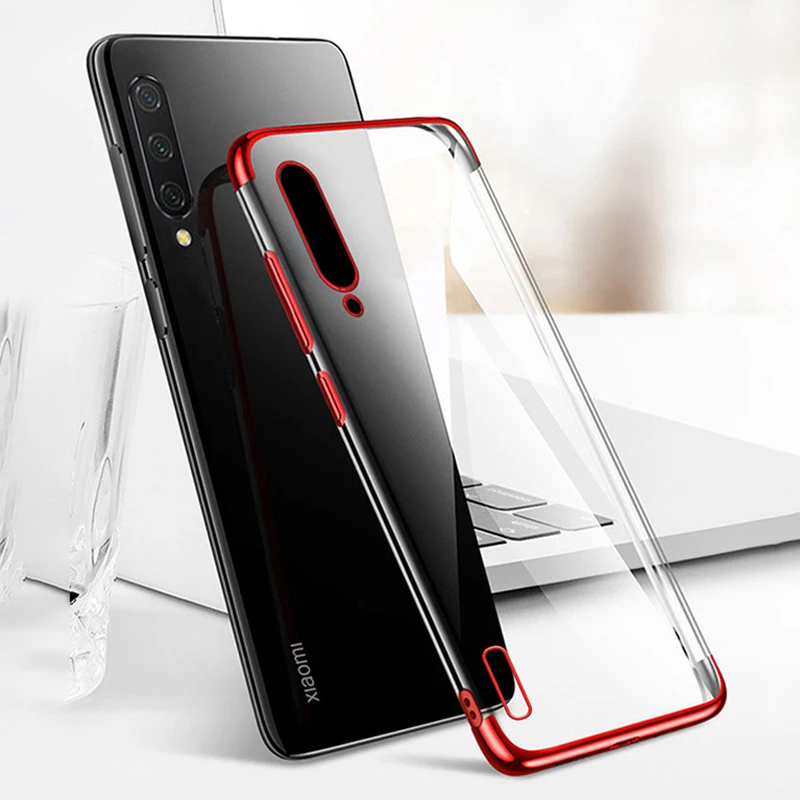 

Hacrin Case For Xiaomi mi a3 Case Soft TPU Transparent Clear Plating Cover For Xiaomi mi CC9e CC9 Case Full Protective Bumper