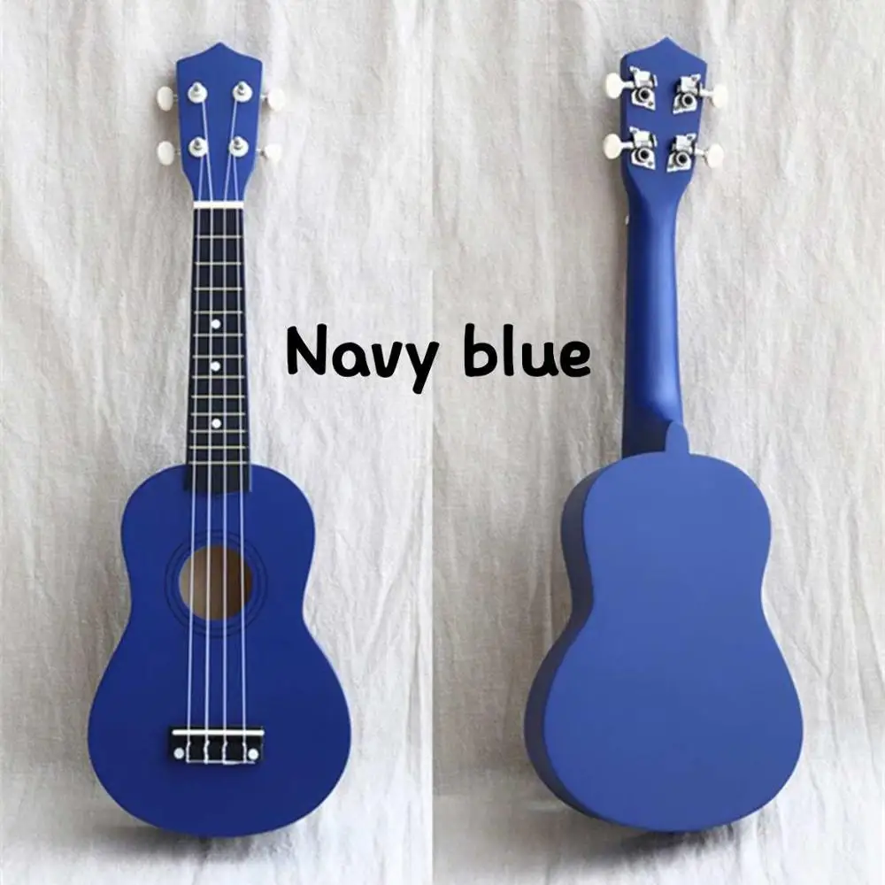 Deep Blue Zebra 21 дюймов Ukelele сопрано 4 струны Гавайская ель липа гитара набор музыкальных инструментов комплекты+ тюнер+ струна+ ремень+ сумка - Цвет: Deep Blue