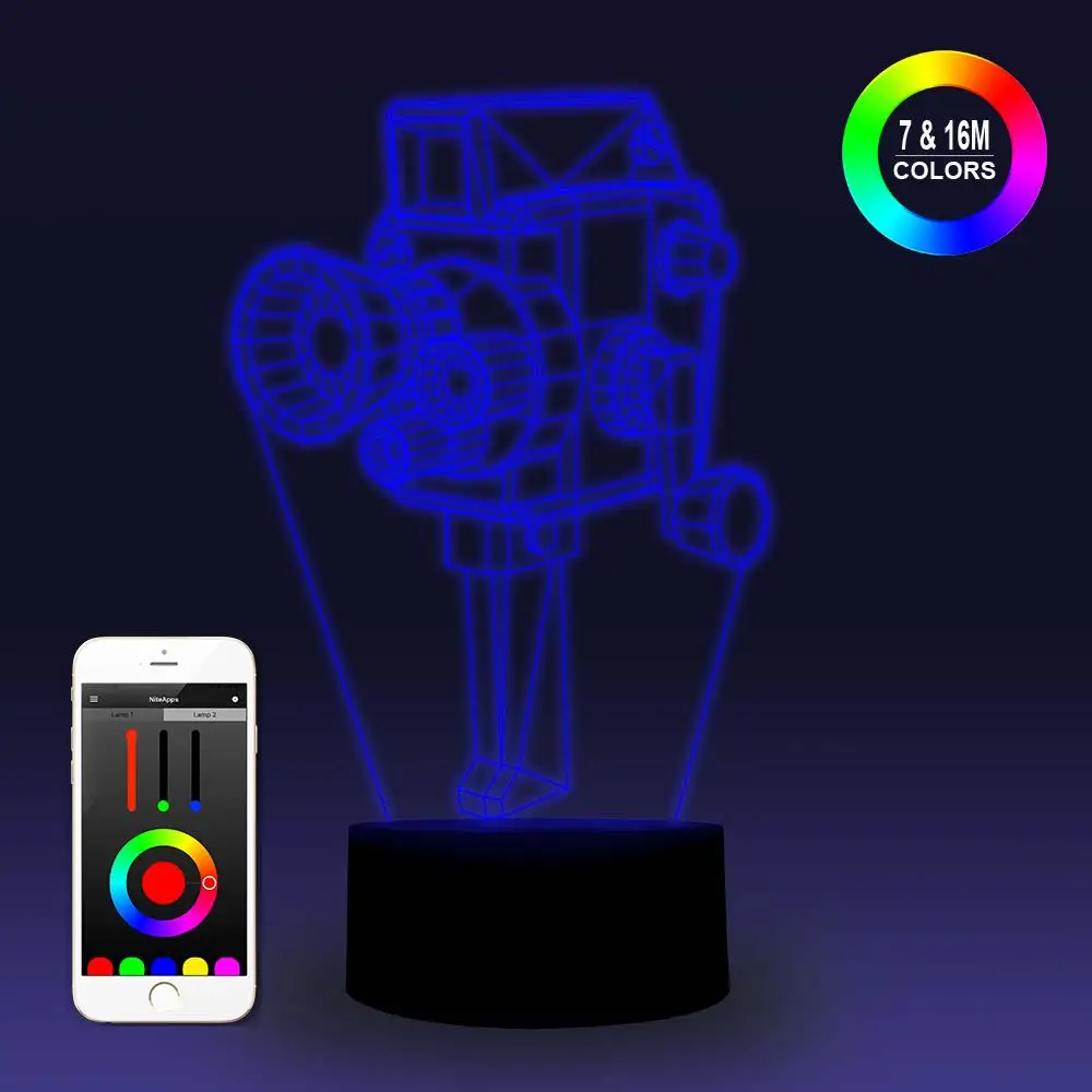 NiteApps 3D 8 мм камера ночник настольная Иллюзия украшение лампа подарок на день рождения приложение/сенсорное управление