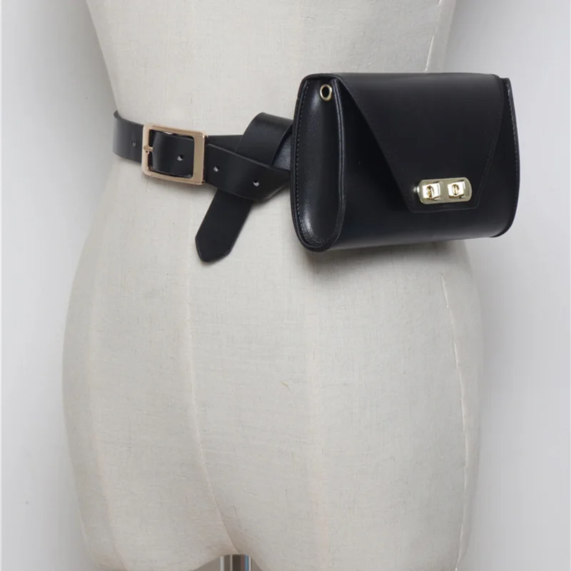 Black Waist Bags Женская сумка-кошелек из змеиной кожи, модный ремень, сумка высокого качества, кожаный сундук, мини-кошелек для телефона - Цвет: Black Waist Bags