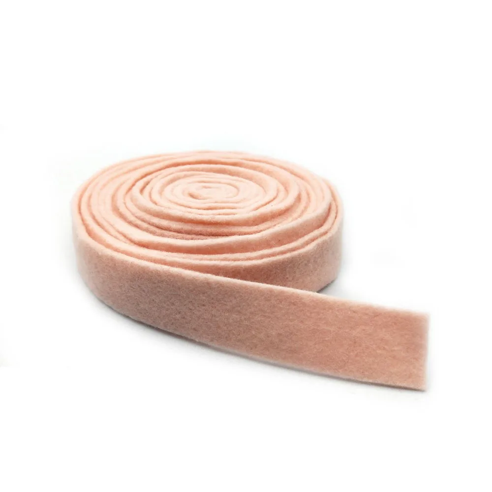 Light Pink 5 м/3/4/5 см из шерстяной ткани лямки ремня для рождественской елки подарка и бантом венки с лентой поделки своими руками одежда со вставками аппликацией Швейные материалы - Цвет: Light Pink