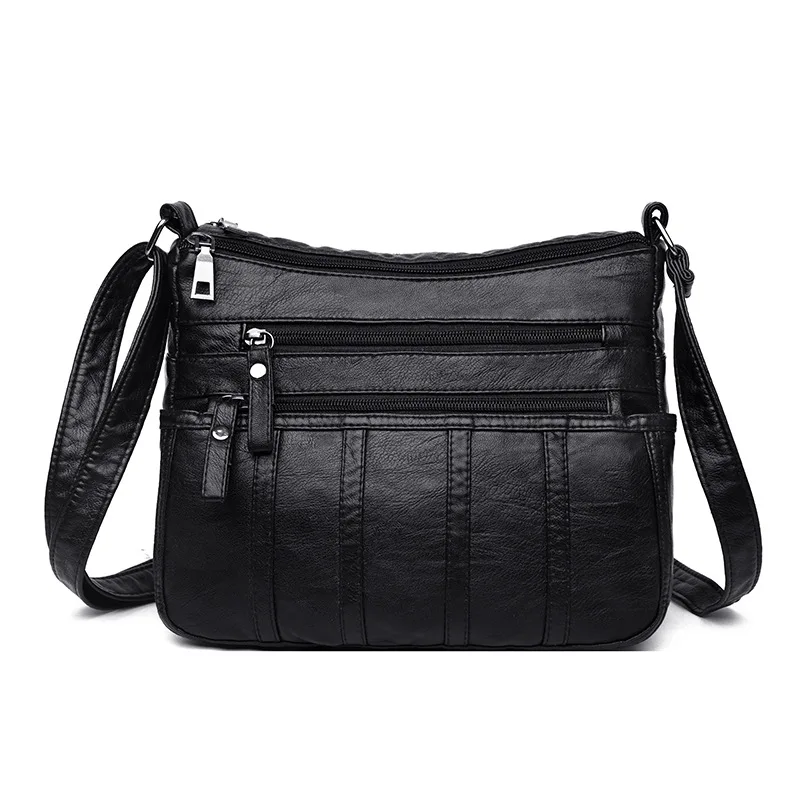 

Korean-style Fashion Middle-aged Mommy Bag Women's Western Style Pu Soft Leather Shoulder Bag Trend Versatile Washed Leather Sho