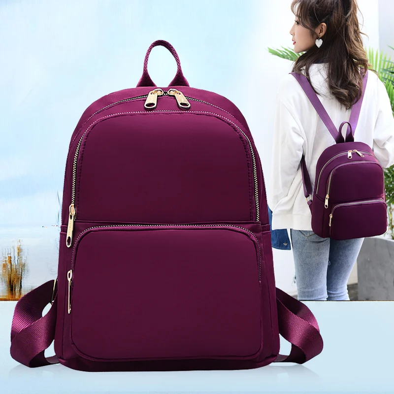 

2019 Fashion Solid Women's Backpack Multi-Function Shoulder Bag Casual Travel Female Backpacks Great present Sac a dos femme
