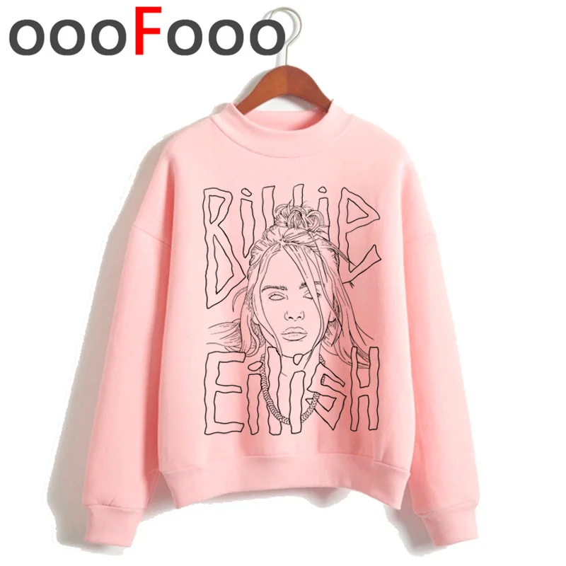 Billie Eilish Bad Guy Harajuku толстовки для женщин Ullzang хип хоп Забавный мультфильм толстовка 90s Эстетическая теплая уличная толстовка женская - Цвет: H4285