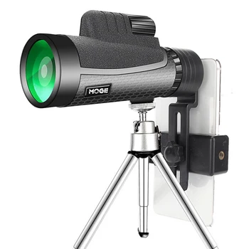 

12x50 High Power Monocular Telescope Compact Spotting Scope Tripod Phone Clip Adapter Outdoor Hiking Camping Tool