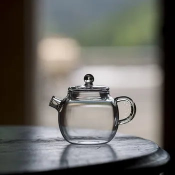 

Borosilicate Glass Teapot Japanese Handmade Filter Mini Tea Kettle Transparent Single Teteras Turcas Kitchen Supplies EF50TP