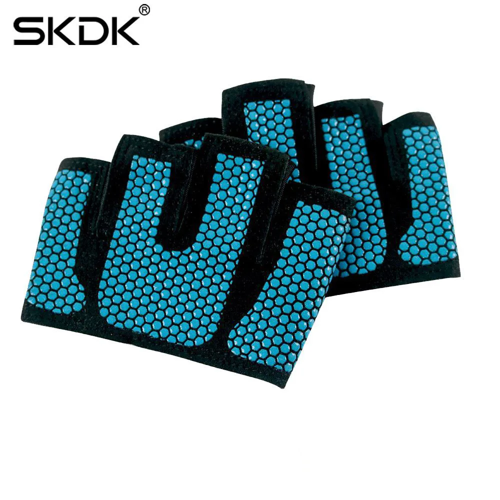SKDK противоскользящие перчатки для спортзала Дышащие Перчатки для фитнеса с полупальцами перчатки для кроссфита тренировки гантели тренировочные спортивные перчатки для упражнений - Цвет: Blue