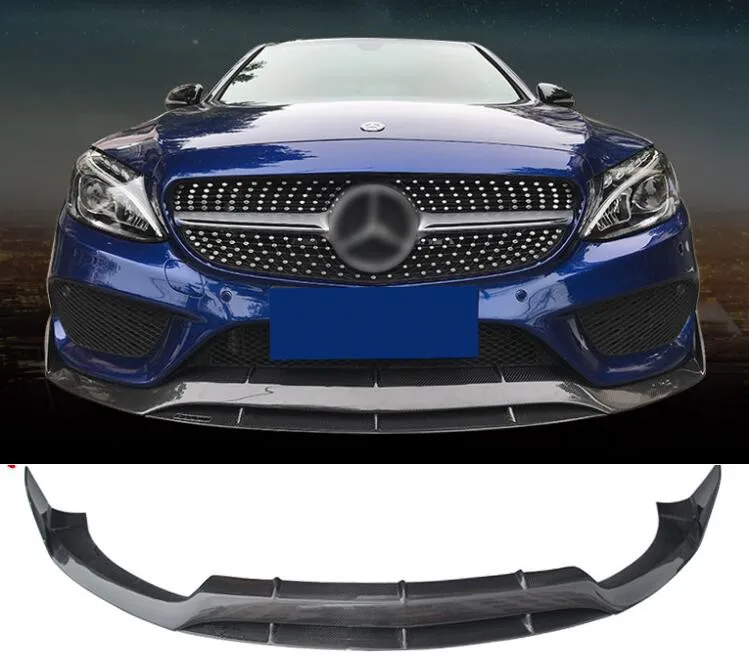 Высокое качество переднего бампера из углеродного волокна бампер чехол для Mercedes-Benz C Class W205 C205 C63 AMG 2/4 двери купе