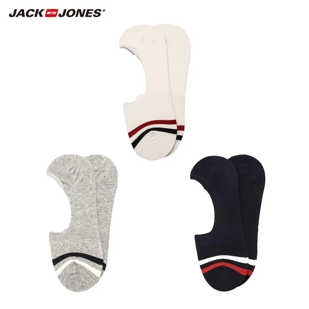 JackJones мужские 3 шт носки эластичные дышащие из хлопка с глубоким вырезом
