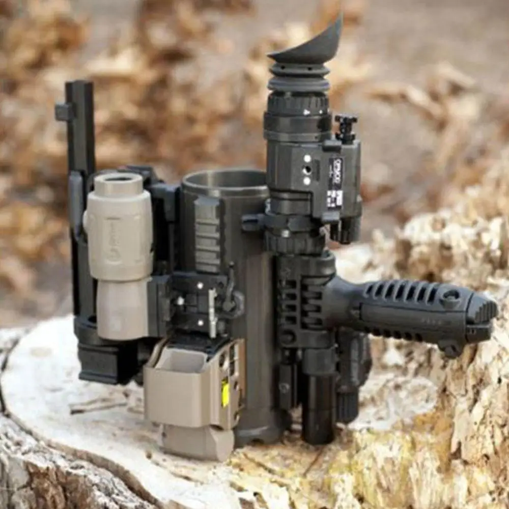 

Tactical Detachablle Battle Rail Mug Cup Aluminum Beer Cup with Sight Handle accessories collector