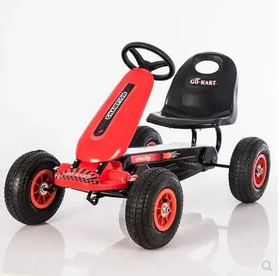 Красный Детская педаль Go Kart с надувными резиновыми колесами - Цвет: Красный