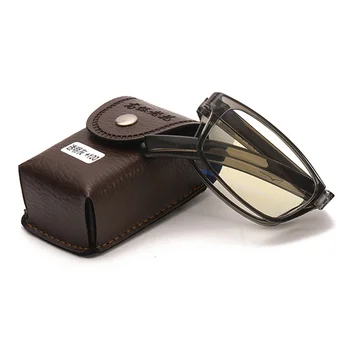 

Unisex Folding Reading Glasses with Leatehr Case Anti Blue Light Presbyopia MagnifierEyeglasses +1.0+1.5 +2.0 +2.5 +3.0 +3.5+4.0