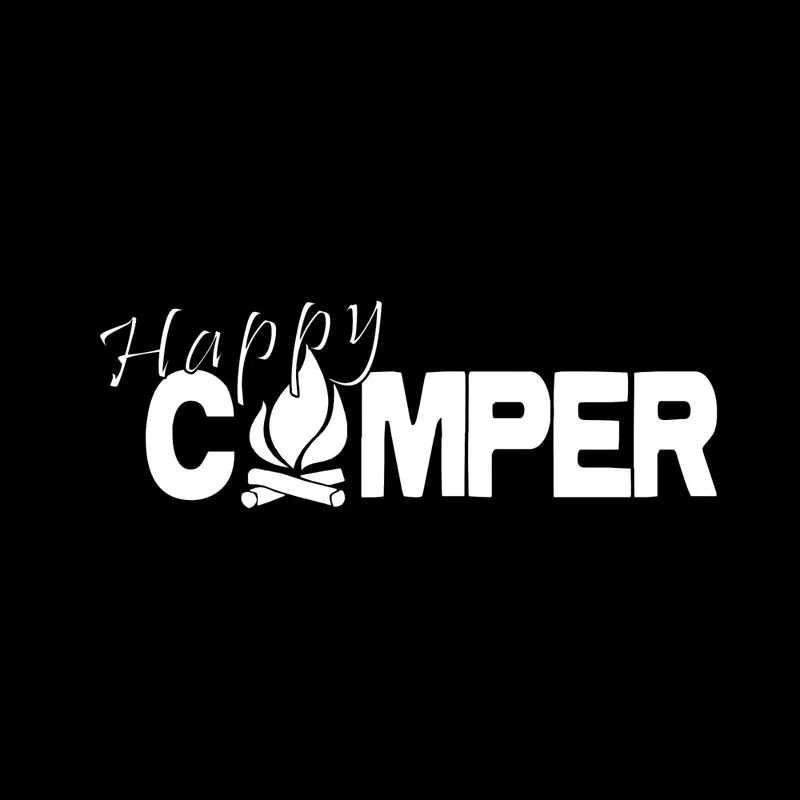 20X6.9CM HAPPY CAMPER огонь лагерь на открытом воздухе бампер Стикеры Автомобильная