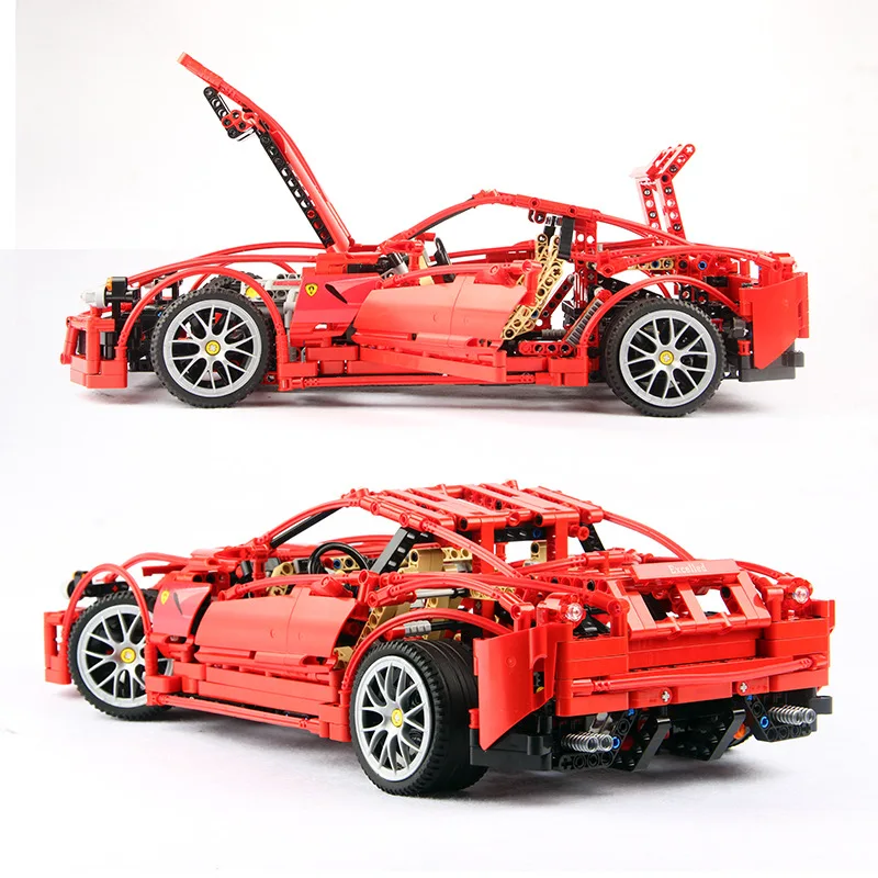 Technic гоночный автомобиль Enzo Ferraring 599 GTB Fiorano 1:10 строительные блоки кирпичи совместимые lepinblocks 8145 модель гонщика игрушки подарки