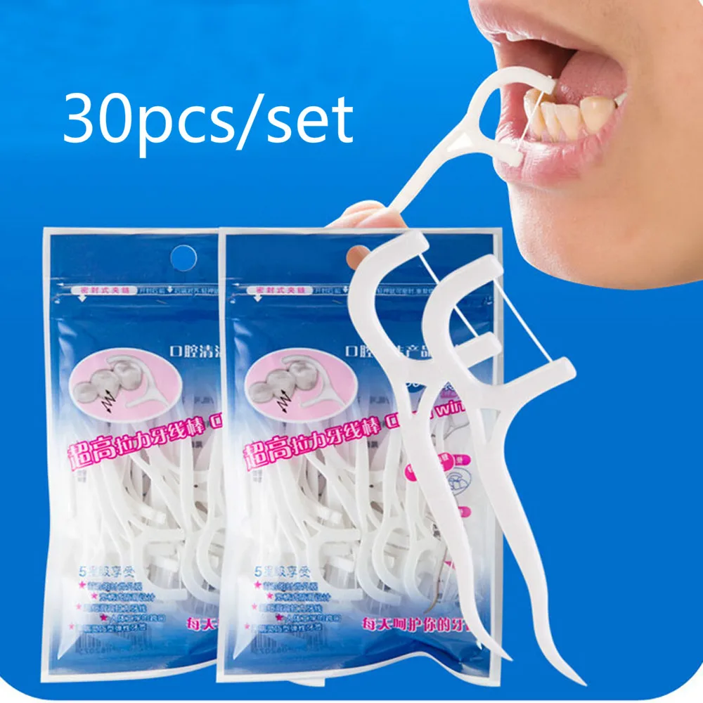 

Portable dental floss bar toothpick slot cleaner tooth cleaning flat line removal line Shower Scrubber Bathroom Accessories@1