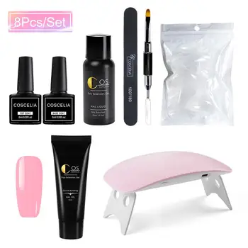 

UV LED Acrylic Builder Gel Nail Lamp Crystal Jelly Poly Gel Manicure Set Extend Builder Poly Gel Kits Finger Nail Extension
