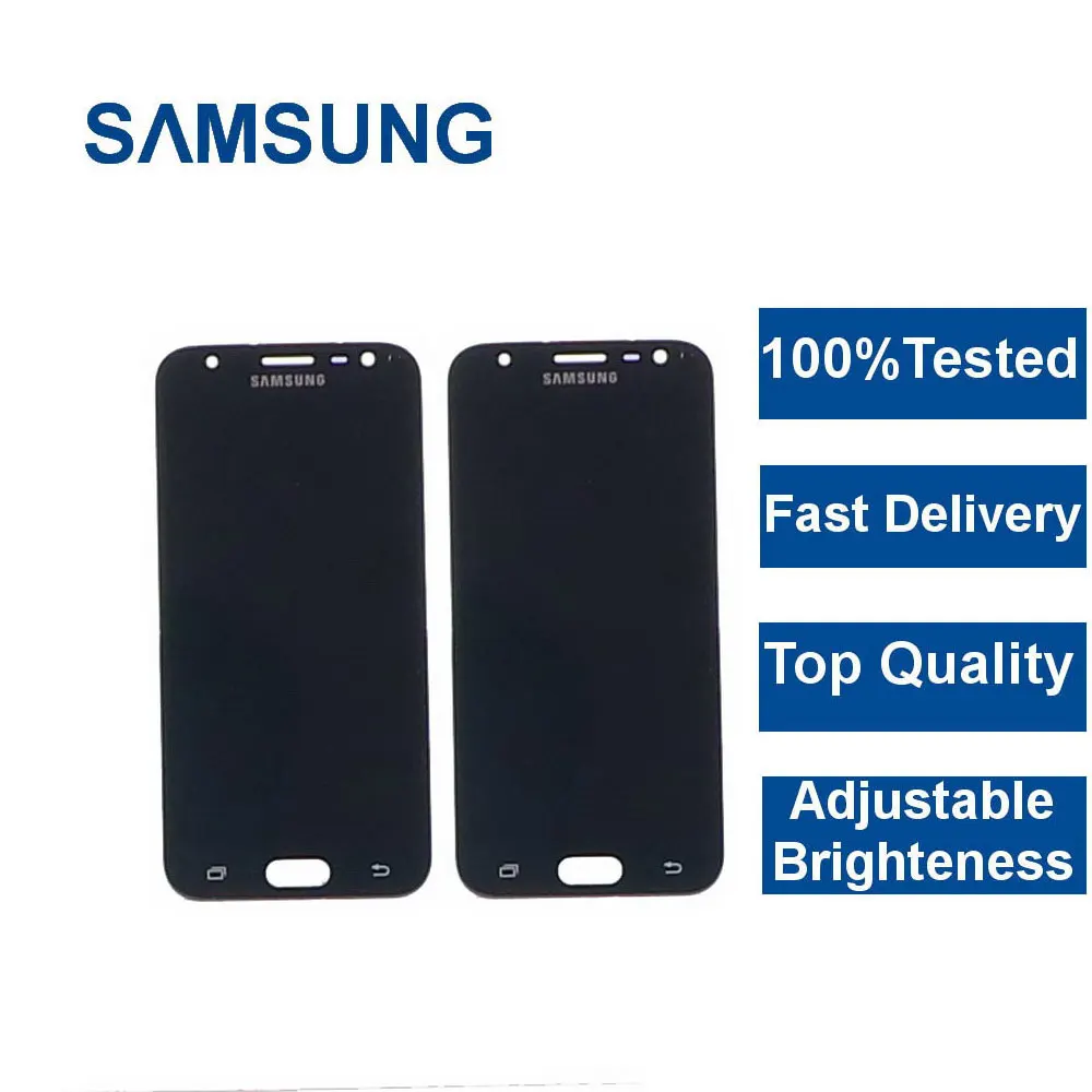 Для Samsung Galaxy J3 J330 J330F телефон ЖК-дисплей кодирующий преобразователь сенсорного экрана в сборе Замена ЖК-дисплей с регулировкой яркости