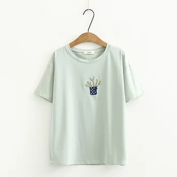 

cotton short sleeve print letters print tshirts 2018 women summer fashion T-shirt