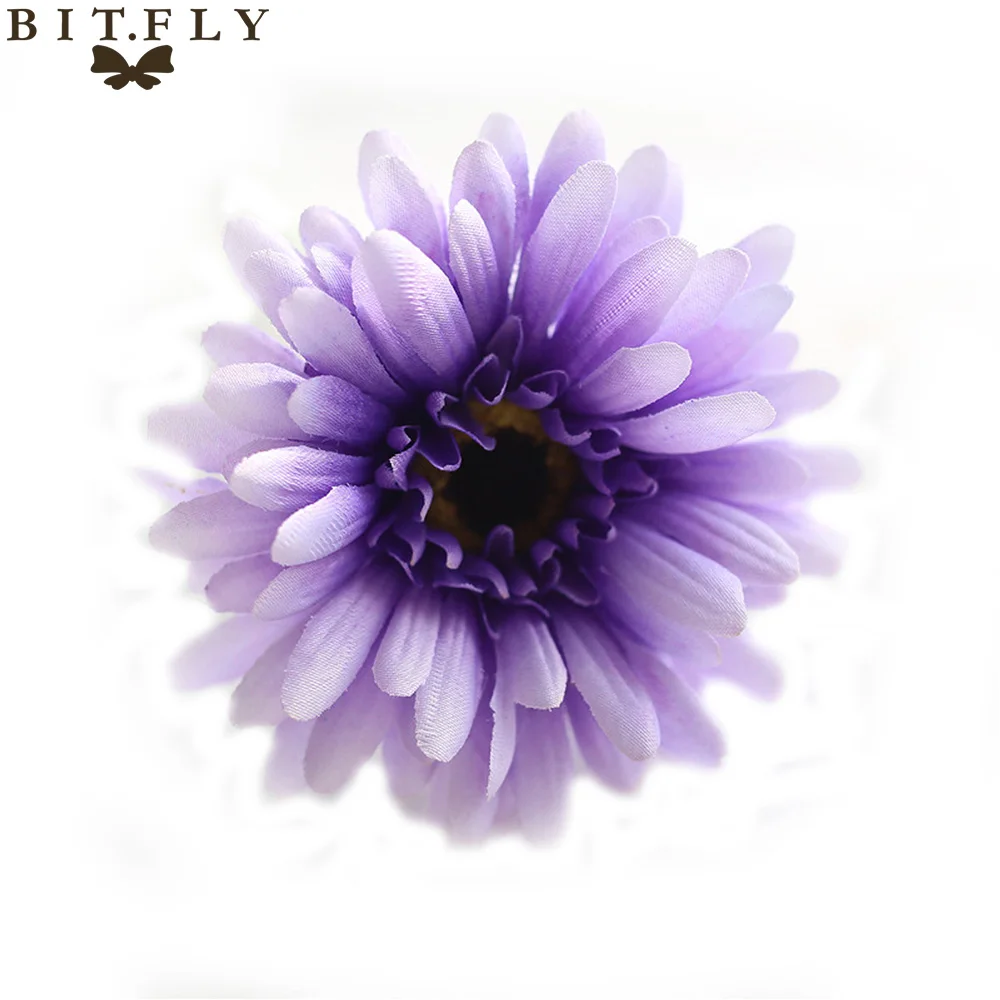 10 шт. яркие Маленькие искусственные шелковые цветы Гербера Букет маргариток лист